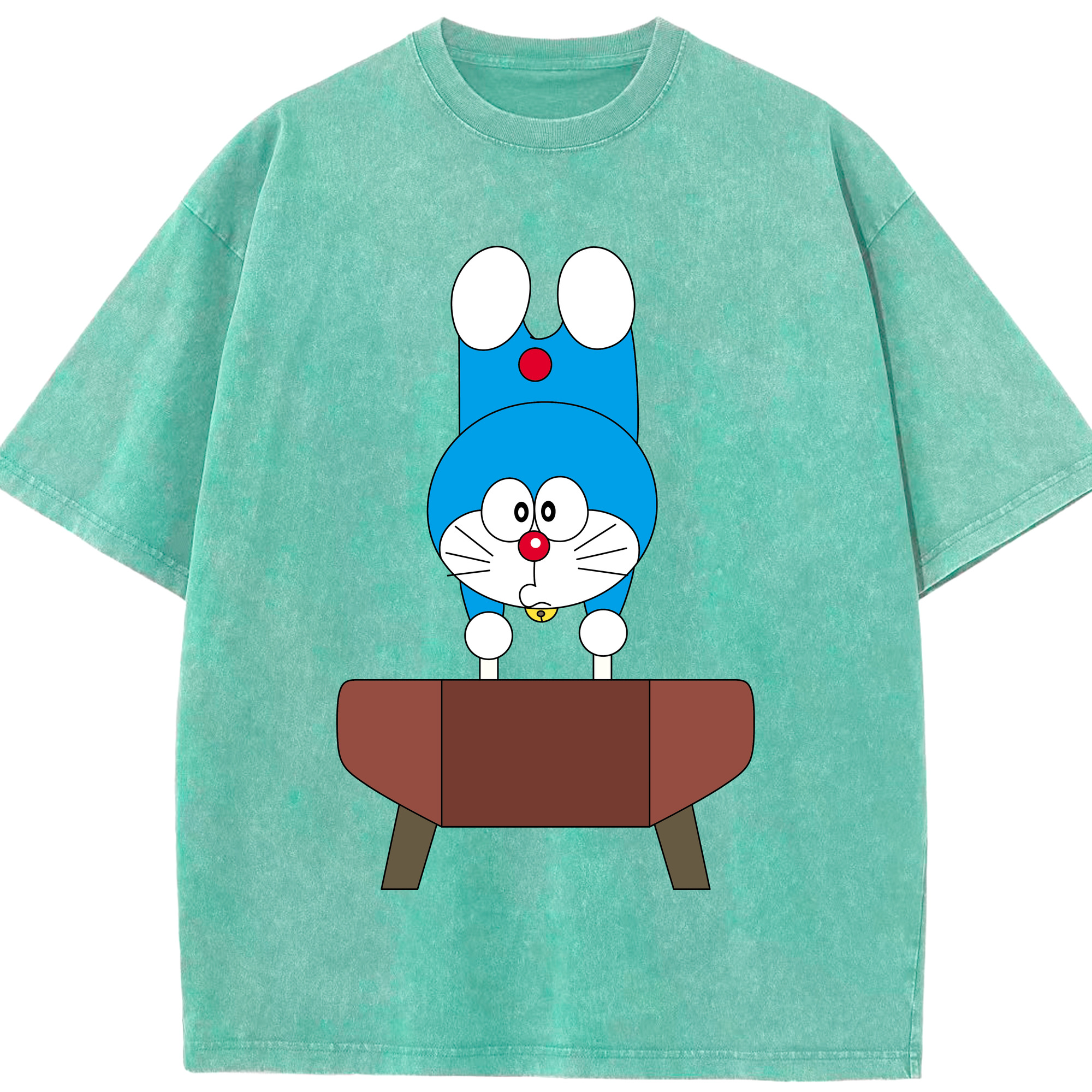 （画像用） ドラえもん Doraemon 綿100% ヴィンテージ風 半袖Tシャツ（フロントプリント）